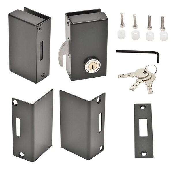 Cr Laurence Right Hand Sliding Glass Lock Matte Black SGDLMBR - main
